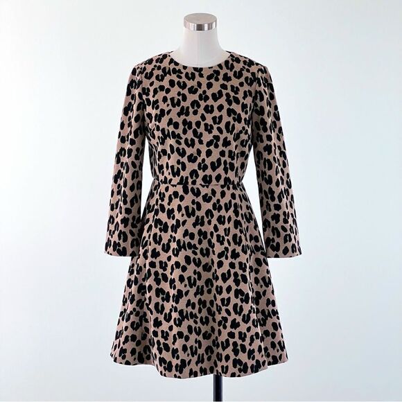NWT KATE SPADE - Forest Feline Jacquard Animal Print Dress Size 4 - Picture 4 of 16